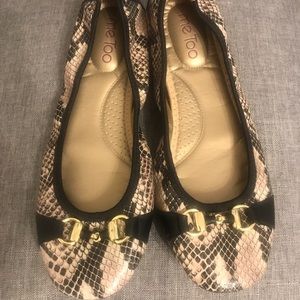 Me Too snakeskin flats